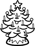 Arbol de navidad para colorear