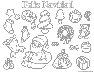 Dibujos navide�os para colorear