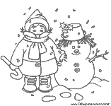 Dibujos de Navidad mu�eco de nieve